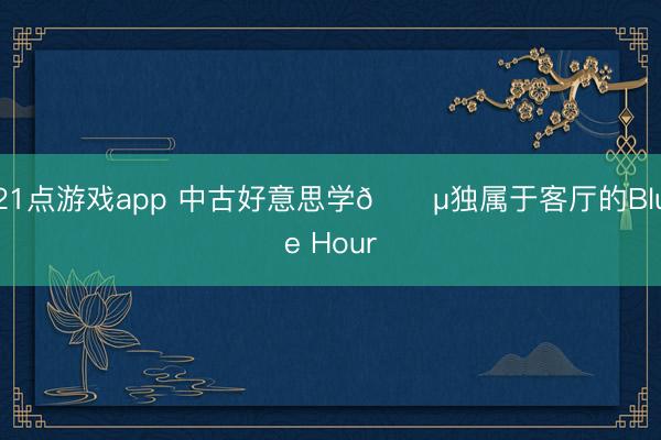 21点游戏app 中古好意思学🔵独属于客厅的Blue Hour