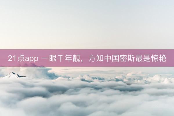 21点app 一眼千年靓，方知中国密斯最是惊艳