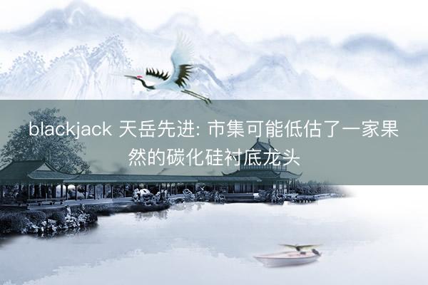 blackjack 天岳先进: 市集可能低估了一家果然的碳化硅衬底龙头