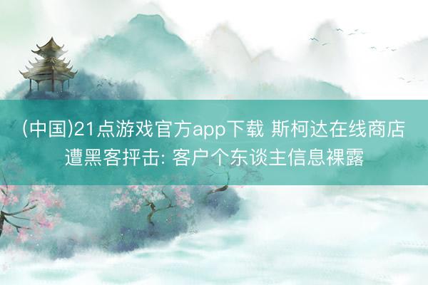 (中国)21点游戏官方app下载 斯柯达在线商店遭黑客抨击: 客户个东谈主信息裸露