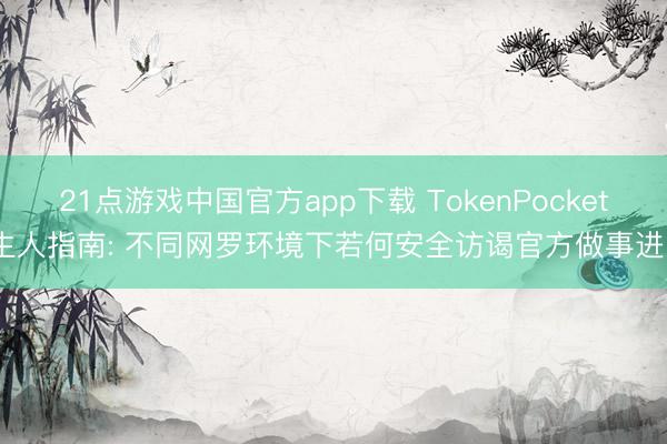 21点游戏中国官方app下载 TokenPocket 生人指南: 不同网罗环境下若何安全访谒官方做事进口