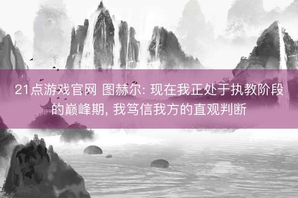 21点游戏官网 图赫尔: 现在我正处于执教阶段的巅峰期， 我笃信我方的直观判断